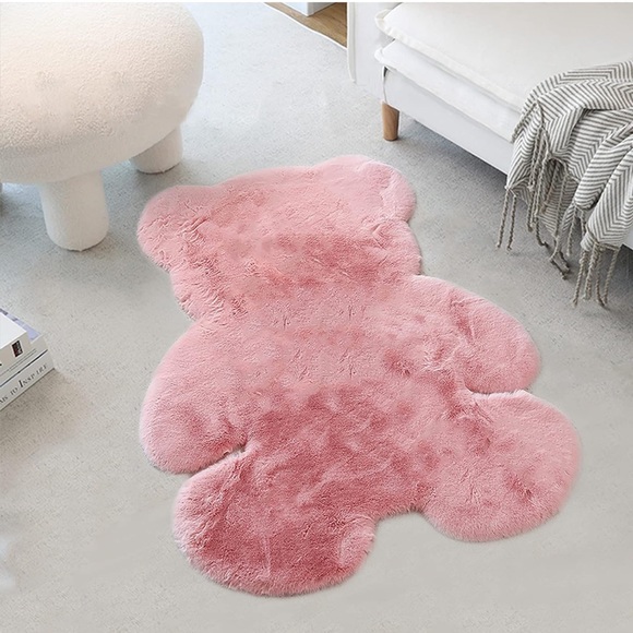 Fluffy Faux Rabbit Fur Rug - Picture 3 of 5